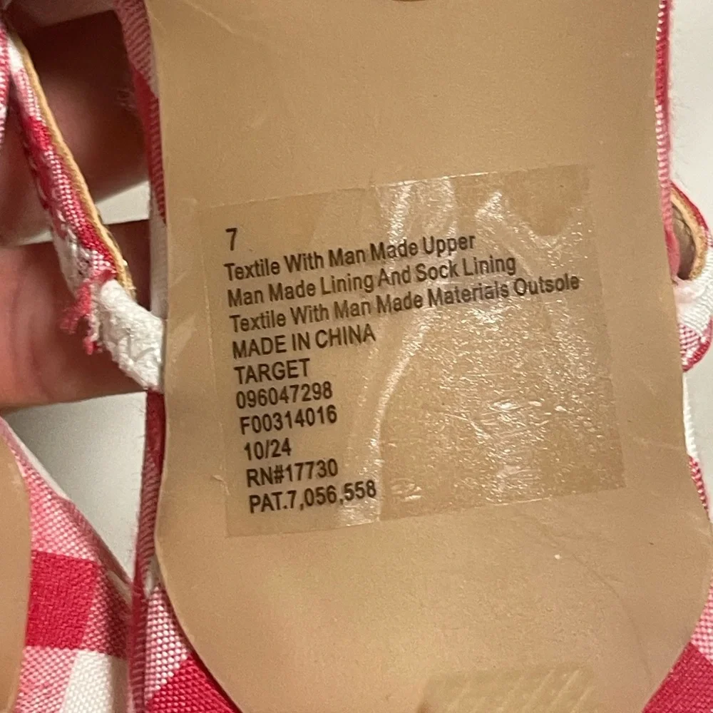 Wild Fable Red Gingham Women's Shoes - Picture 6 of 8